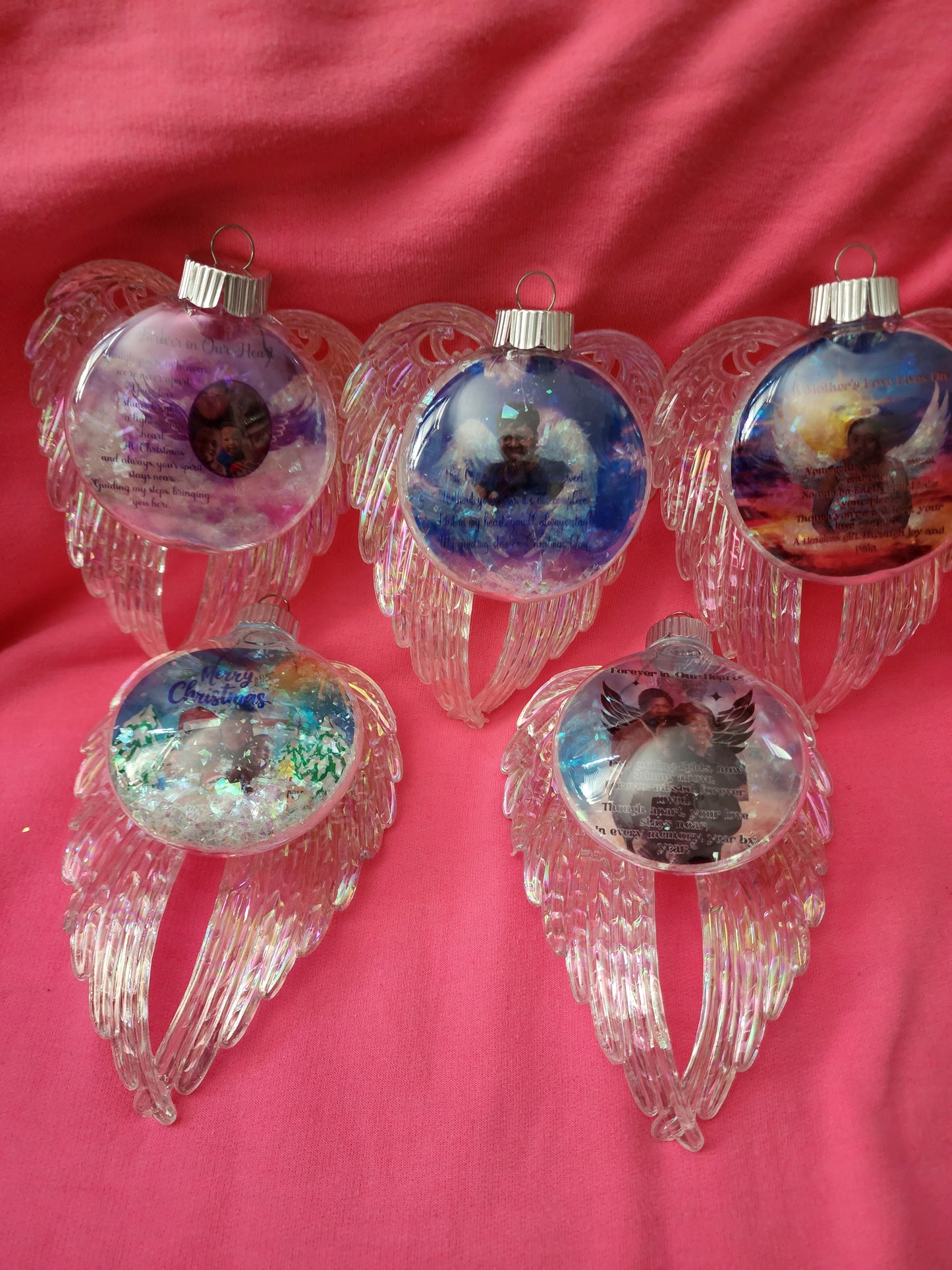 MEMORIAL CHRISTMAS ORNAMENTS WITH WINGS